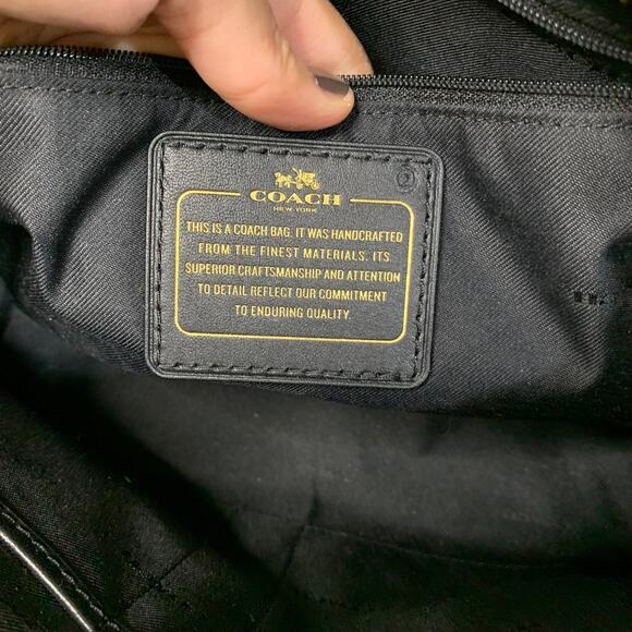 Coach Gold Metallic Turnlock Tote - Picture 4 of 16